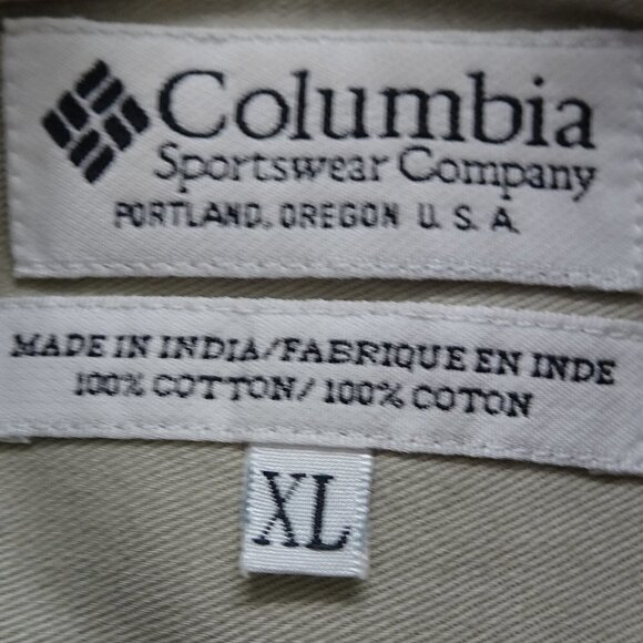 Columbia Black/White Checkered BDown Shirt X-Large - Picture 4 of 7